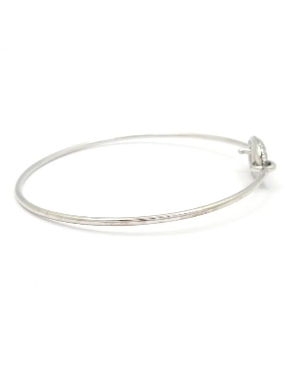 Hermes Bracelet Chaine D'ancre Ronde 18k White Gold Diamond